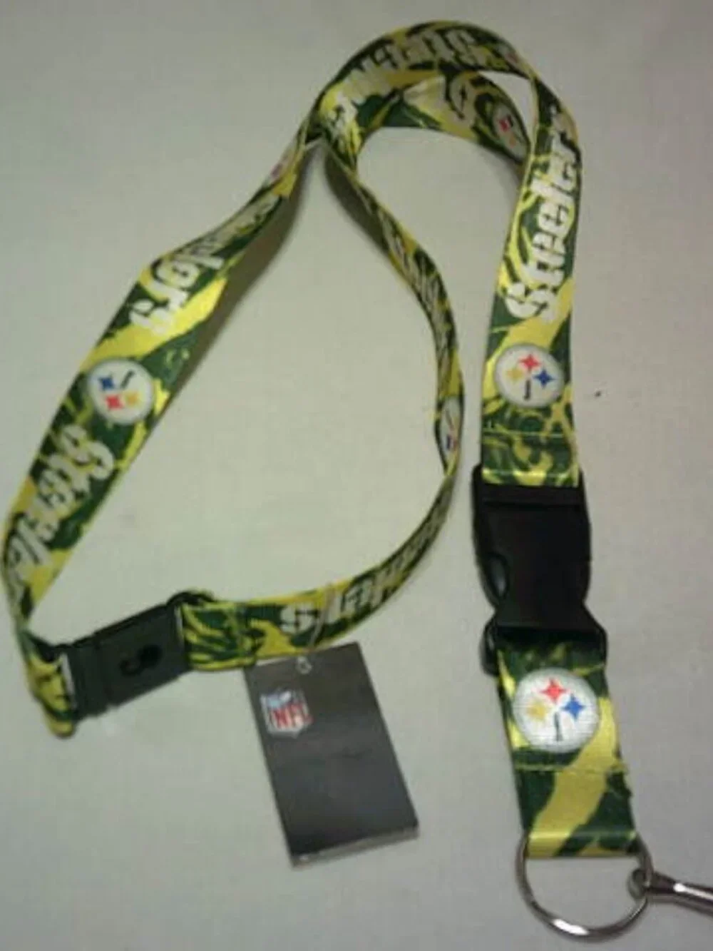 NFL NEW PITTSBURG STEELERS LANYARD KEYCHAIN DETACHABLE IN 2 PLACES EXTRA LONG 🏈